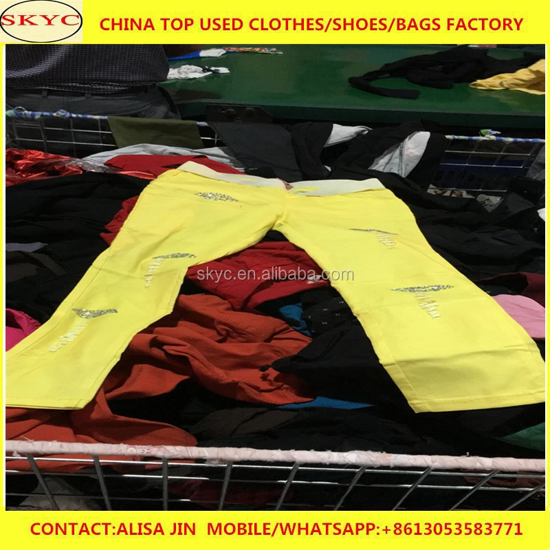 Africa buyers import second hand clothing high quality mixed used clothes in container for sale