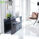 New design modern glass console table with Built-in shelf