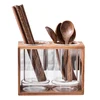 Convenient Glass Utensil wooden spoon knife chopsticks table cutlery holder