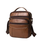 Men's Leather Crossbody Messenger Shoulder Bags Satchel Small Handbag Tablet Bag