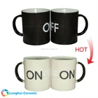 11oz On off design personalized custom color changing ceramic mug