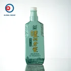 Narrow mouth chinese Square liquor bottles glass 500ml