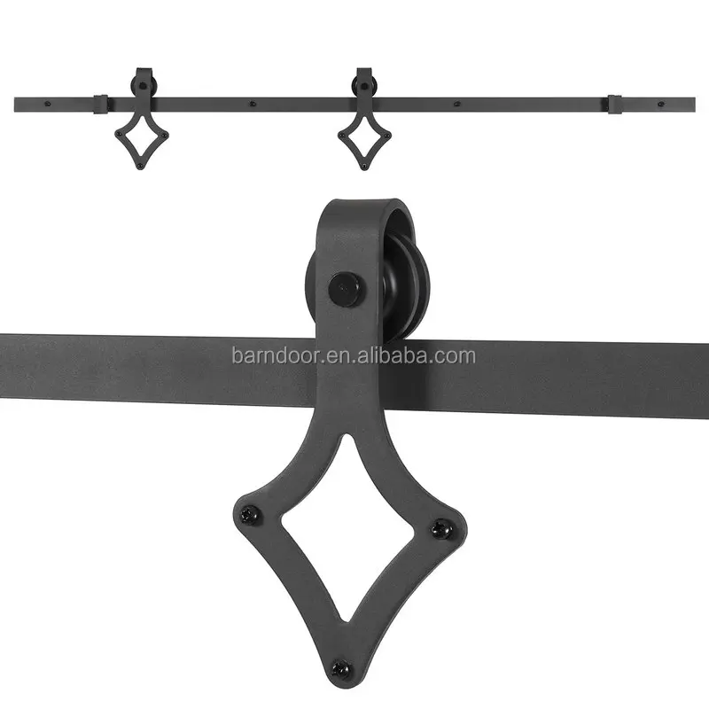 Classical diamond style Track Interior Sliding Barn Door Hardware Ajustable Slider