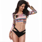 2019 New Plus Triangle Briefs Bikini Long Sleeve Swimming Suit
