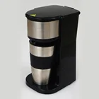 Symay Go Personal Drip Coffee Maker with 15 oz. Travel Mug, Black/Stainless Steel