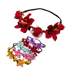 New fashion hair accessories orchid flower elastic headband floral wedding bridal party flower hairbands
