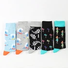 Sock OEM custom funny fashion colorful cartoon mens crew socks