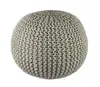Round Knitted Stool Comfortable Knitted Ottoman Stool