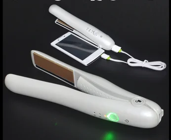 Travel Use Mini Flat Iron Professional Car USB Plug Battery Powered rechargeable cordless hair straightener
