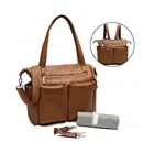 YNB-05 Leather Diaper Bag Backpack Baby Bag Diaper Bag Tote With Changing Pad