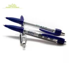 Promotional logo welcome Cheap Plastic massage banner flag Pen with metal clip ballpoint