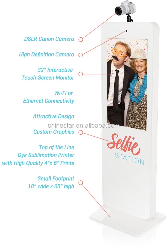 Cheap 42 Touch Screen Photobooth Party Wedding Portable Photo
