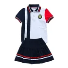 Summer Child Sport Turn-down Collar School Uniform Set for Girls and Boys Primary School design