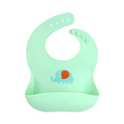 Fashion Promotional Personalized Funny Non-toxic Adjustable Baby Bibs bpa free silicone bib for children roll up bib