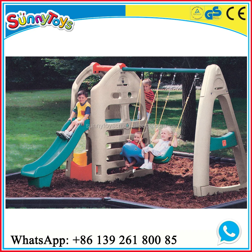 childrens playhouse with swing and slide