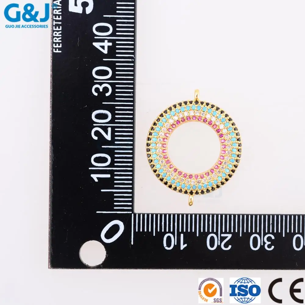 GuoJie brand wholesale alphabets designs pendant OO pave cubic zircon gem stone pendant