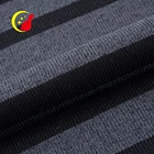 New design Istanbul soft knit stripe brushed heavy fleece velvet flock fabric for garment