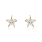 94858 new summer simple design five pointed star shape gold plated stud earring