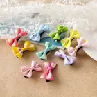 Mini Baby Bows Clip Toddler Pastel Hair Clips With Flower Print Baby Barrettes