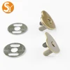 Guangzhou metal heart shaped thin custom 14mm strong magnetic snap fastener buttons for diy girls bag
