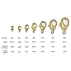 Hot sale Various Size Jewelry Findings Accessories Brass Lobster Clasp for bracelets