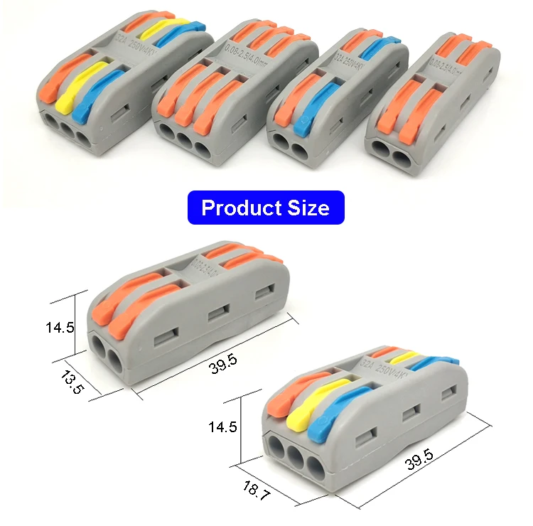 Through cage crimping LED lighting connector