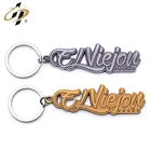 Cheap fascinating design letter custom blank metal name keyring