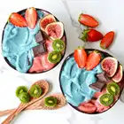Home Smoothie Bowl Free LOGO Wholesale Natural Lacquered Handmade Craft Bowls Spoon Set Logo Organic Coconut Shell Salad