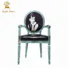 Design Antique Luxury Reproduction Dining Kitchen Office Outdoor banquet chair Backrest Armchair Iron Steel Metal chair