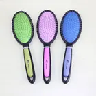 Colorful massage brush professional detangling hair comb brush with metal bristle hair comb brush distributor
