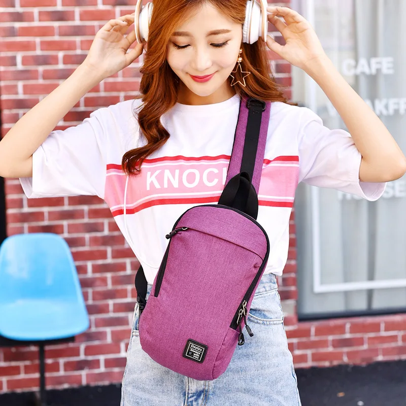 Men Women Anti Theft Backpack Canvas Headphone Hole Boys Crossbody Bag Single Shoulder Teenager Chest Bag Sac A Dos Homme BP0210 (31)