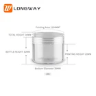 Airtight Mini Empty Clear Lotion Jar Cosmetic Pot Face Cream Container