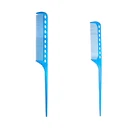 Blue Stainless steel Ultra-thin Anti-Static fine toothed taper manufacturer of hair combs