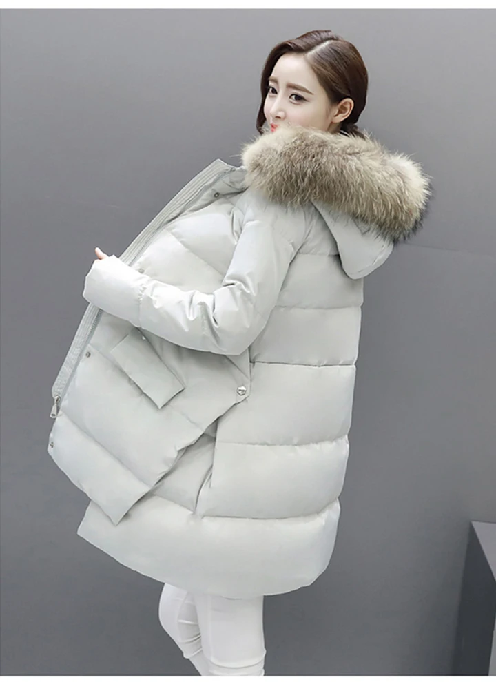 W.Jacinthe White Duck Down Jacket Zipper Hooded Cloak Styple Winter Jacket Korea Causal Women Clothes Black Pink Grey Sky Blue (11)