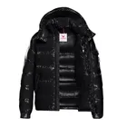 Fashion goose down feather shiny bubble mens puffer jacket