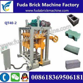 Manual QT40-2 small concrete manual hollow pot block machine with easy operate