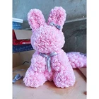 artificial rose flower celebrated party lover gift rabbit toy Easter rabbit