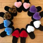 Fox Fur Slide For Women Comfortable Home Slippers Fake Fox Fur Slippers For Women Soft Fur Slides Sandals