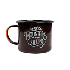 450ml personalized custom black campfire metal tin steel kid enamel drinking mug