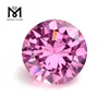 round 8mm pink color loose cubic zirconia stone cz
