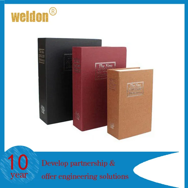 weldon home fake book safe box with key lock