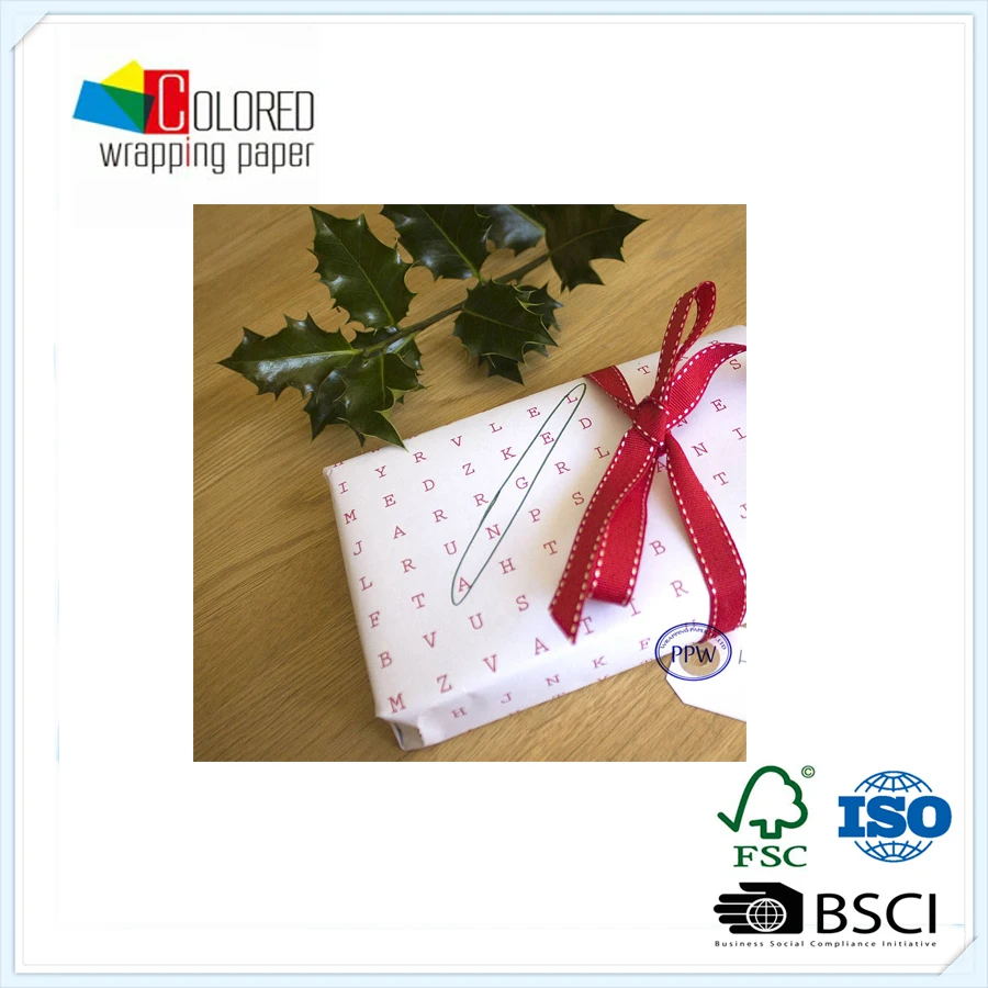 wholesale 80 gsm printed gift wrapping paper roll