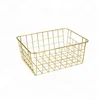 free sample 549-97 2019 household desktop gold wire basket for food fruit snack makeup organizer