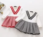 Hot sale 2-7 years old baby girl dress kids christmas winter long sleeve party dress
