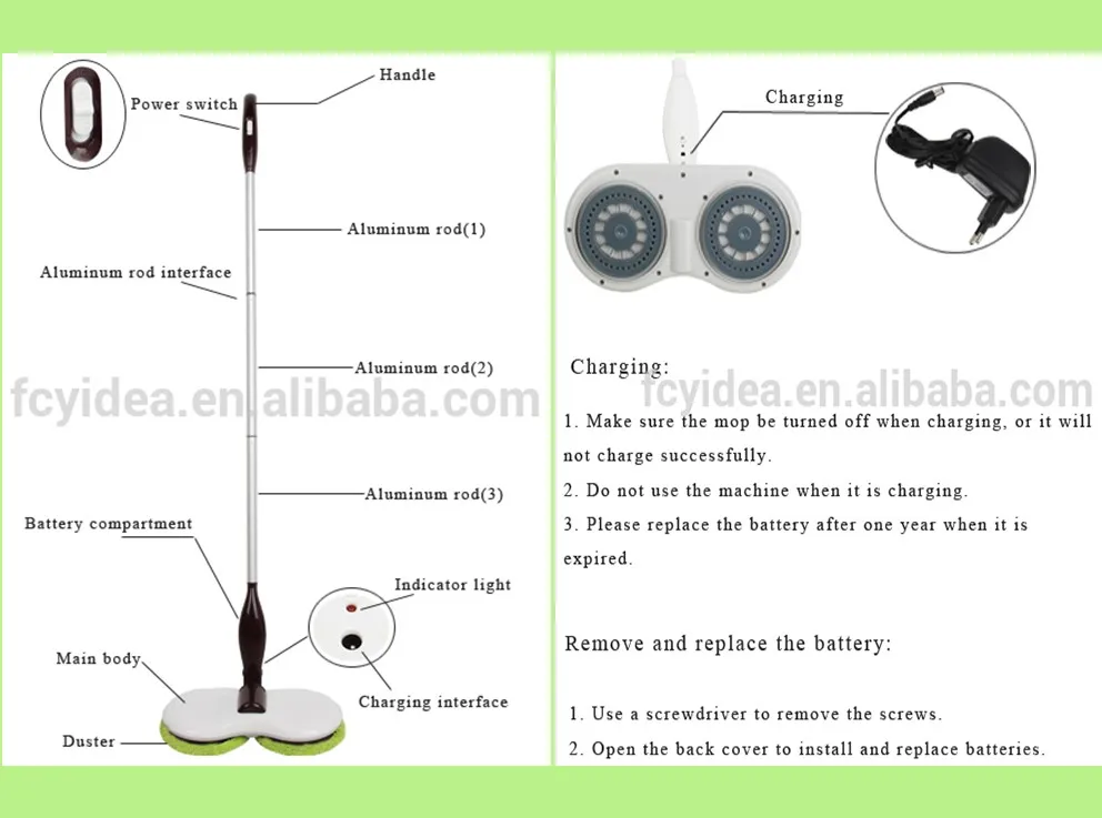 TV shopping best selling rechargeable spinning mop automatical spray mop