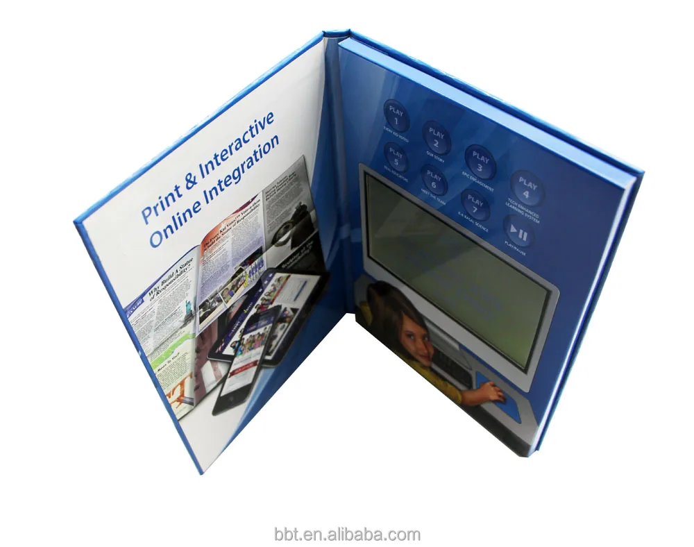 card promotion brochure lcd video modules wedding greeting card