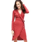 Casual Dress Summer white polka dot red ruffle mini dress