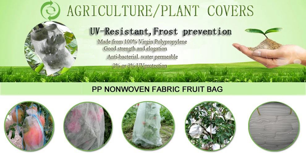 Factory cheap price anti-UV Eco-friendly Polypropylene nonwoven fabric for  agriculture banana bag fruit protection