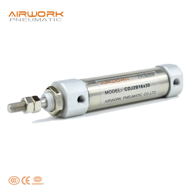 cdj2b CJ2B Pneumaric Stainless Steel Piston Small Mini air cylinder Adjust Stroke Double Acting