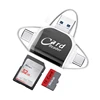 4 in 1 micro usb tf sd card reader for smartphones and computer